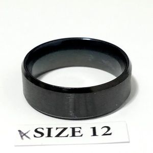 Men’s / Women’s Black Tone Ring, Size 12
